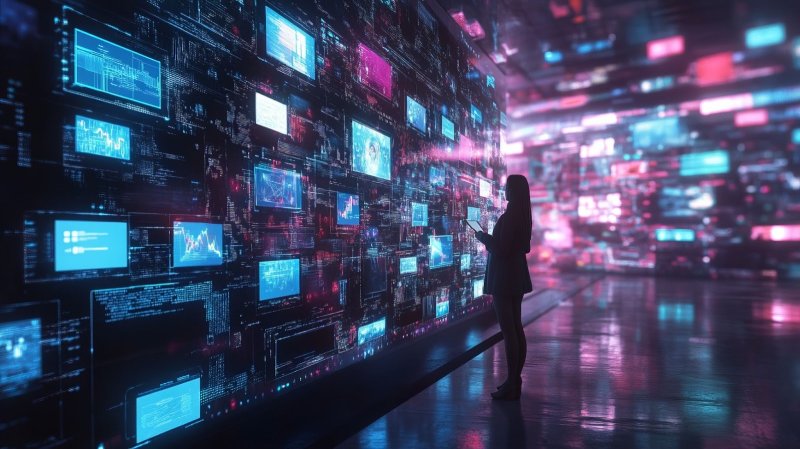 A hand holding a phone using social media.