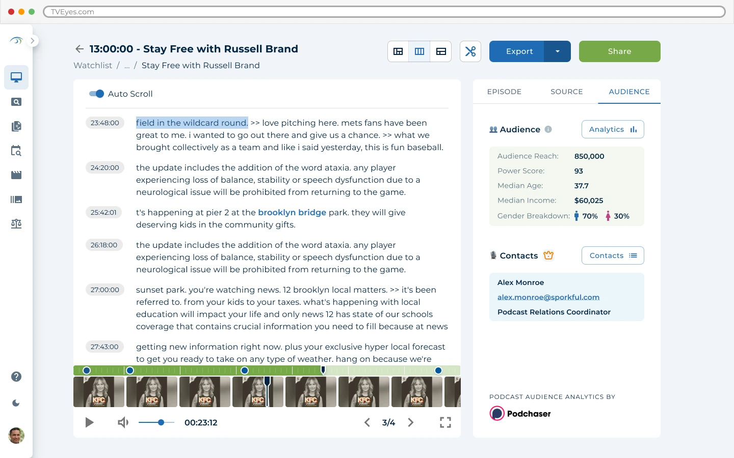 Podcast Monitoring | TVEyes